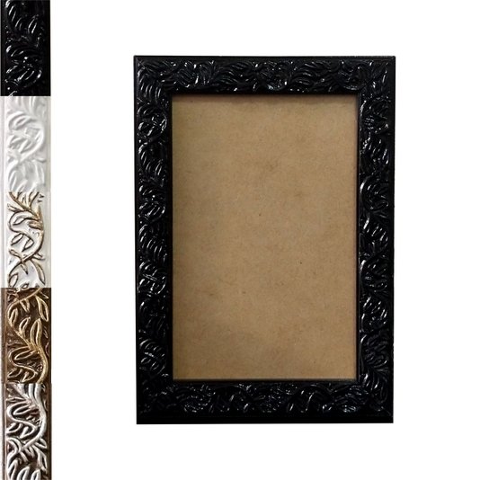 Moldura com Gravação de Folhagens para Quadros e Fotos com Fundo MDF e PVC Antirreflexo - 2x1