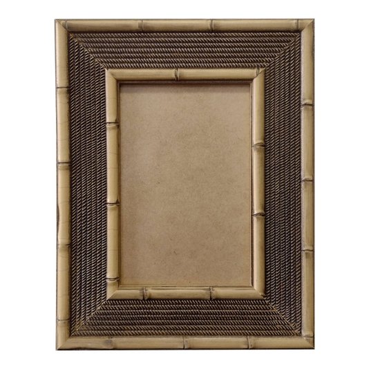 Moldura com Gravação de Bambu para Quadros e Fotos com Fundo MDF e PVC Antirreflexo - 4,5x1,5