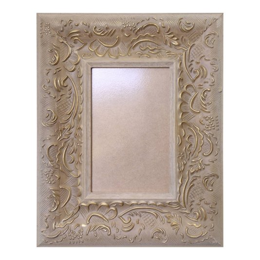 Moldura Provençal com Gravação para Quadros e Fotos com Fundo MDF e PVC Antirreflexo - 6x1,5