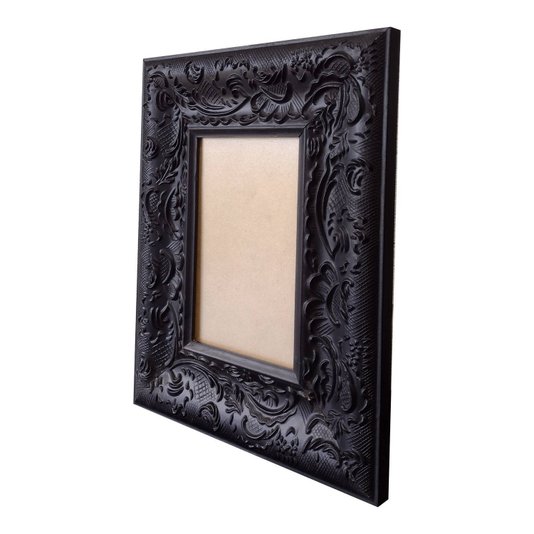 Moldura Provençal com Gravação para Quadros e Fotos com Fundo MDF e PVC Antirreflexo - 6x1,5