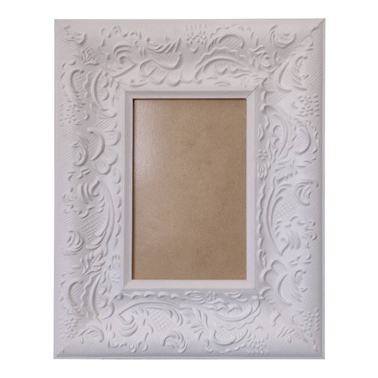 Moldura Provençal com Gravação para Quadros e Fotos com Fundo MDF e PVC Antirreflexo - 6x1,5