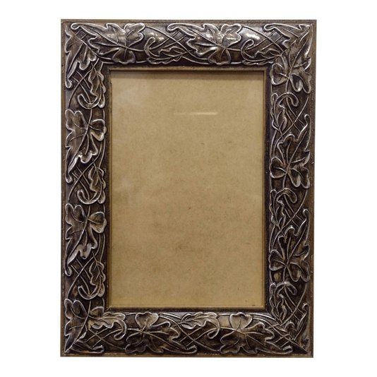 Moldura com Gravação de Folhas Ornamentais para Quadros e Fotos com Fundo MDF e Vidro - 3x1,5
