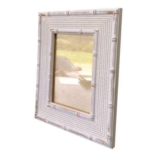 Moldura com Gravação de Bambu para Quadros e Fotos com Fundo MDF e Vidro - 4,5x1,5