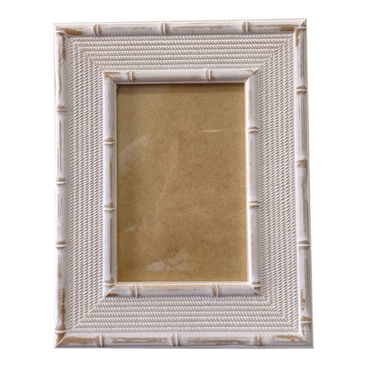Moldura com Gravação de Bambu para Quadros e Fotos com Fundo MDF e Vidro - 4,5x1,5