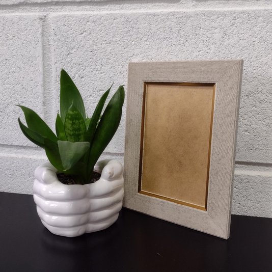 Moldura com Textura de Tecido para Quadros e Fotos com Fundo MDF - 2,8x1