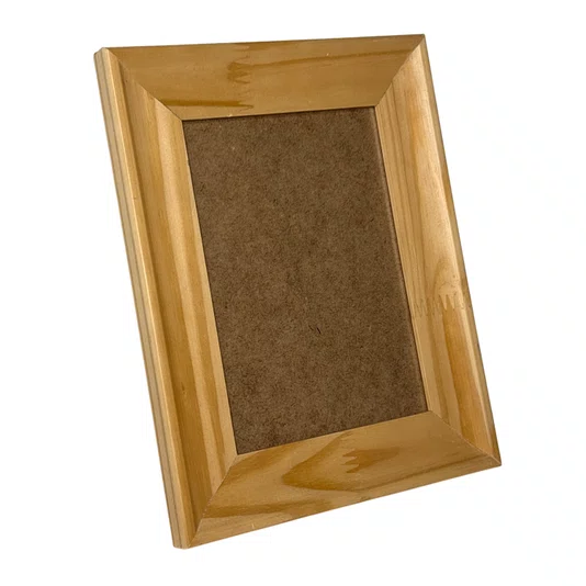 Moldura Côncava Envernizada para Quadros e Fotos com Fundo Mdf e Frente em PS Cristal Transparente - 4,4x1,9