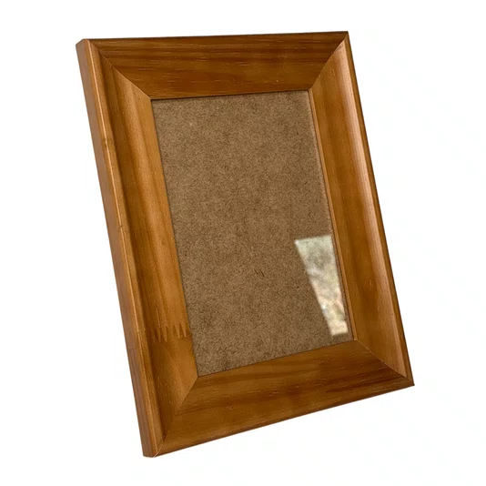 Moldura Côncava Envernizada para Quadros e Fotos com Fundo Mdf e Frente em Vidro - 4,4x1,9