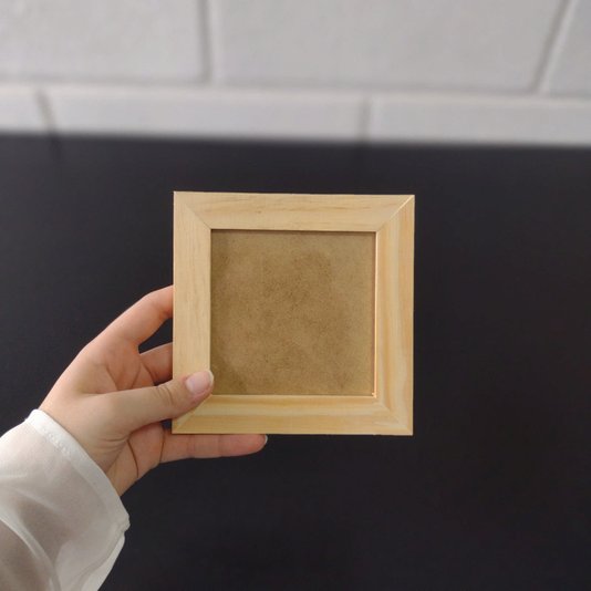Moldura De Pinus Natural para Quadros Decorativos com Fundo MDF e Vidro 2x1