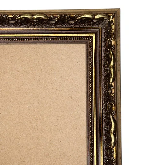 Moldura Dourada com Gravação para Quadros com Fundo MDF - 4x2,5