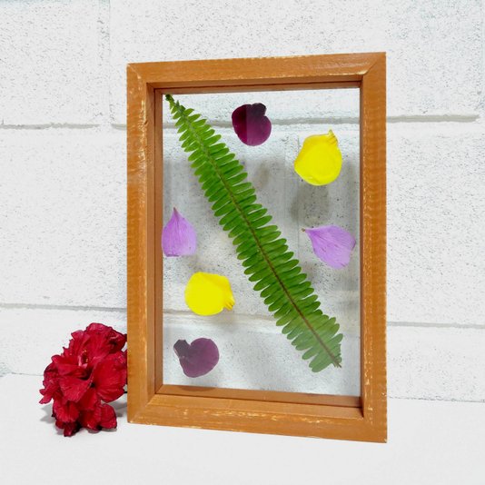 Moldura Dupla Face em Madeira de Pinus com Duplo PS Cristal Transparente - 1,5x4,5