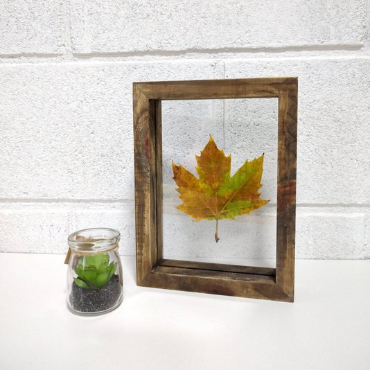 Moldura Dupla Face em Madeira de Pinus com Duplo PS Cristal Transparente - 1,5x4,5