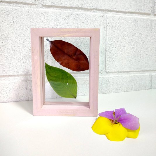 Moldura Dupla Face em Madeira de Pinus com Duplo PS Cristal Transparente - 1,5x4,5