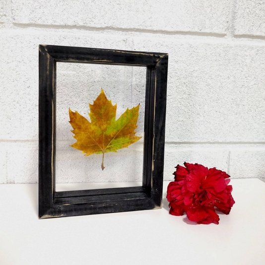 Moldura Dupla Face em Madeira de Pinus com Duplo PS Cristal Transparente - 1,5x4,5
