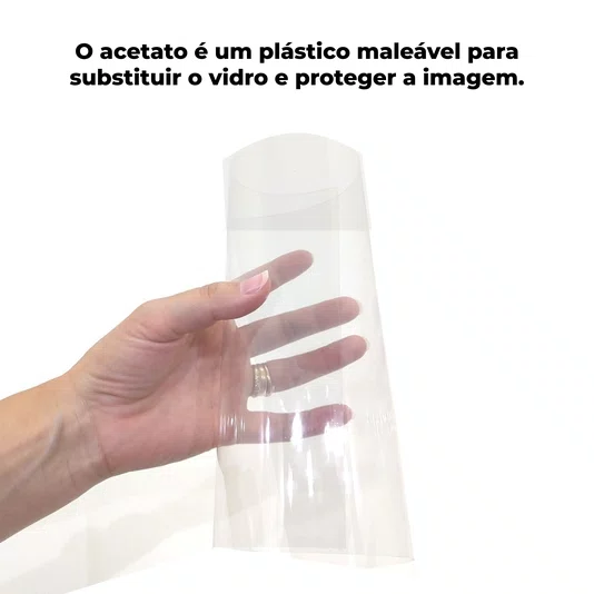 Moldura Efeito Escovado Fino e Gravação de Curvas Fluidas para Quadros e Fotos com Fundo Mdf e Frente em Acetato - 7,1x2,8