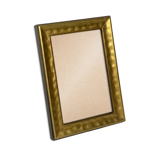 Moldura Efeito Metal Martelado para Quadros e Fotos com Fundo Mdf e Frente em PVC Antirreflexo - 2x1,8