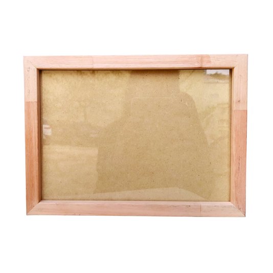 Moldura em Madeira Eucalipto para Quadros com Fundo em Mdf E PS Cristal Transparente - 2x3