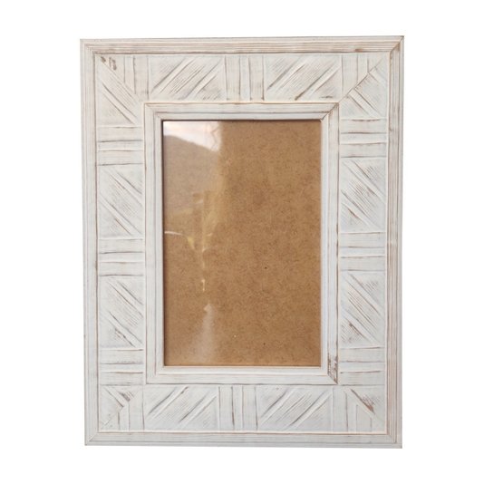 Moldura em Madeira Natural com Gravação para Quadros e Fotos com Fundo MDF e Vidro - 4,5x1,2