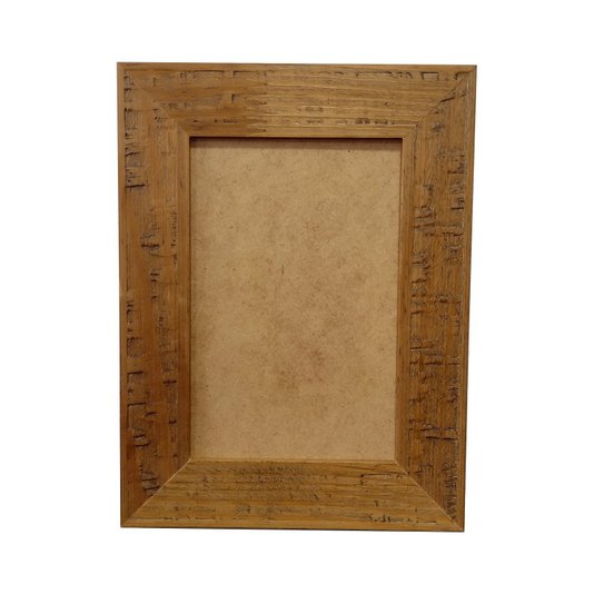 Moldura em Madeira Natural Gravada para Quadros e Fotos com Fundo MDF - 3x1