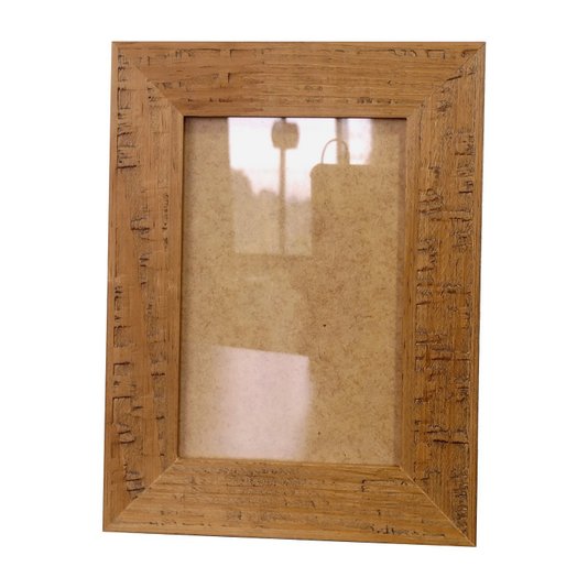 Moldura em Madeira Natural Gravada para Quadros e Fotos com Fundo MDF e Acetato - 3x1