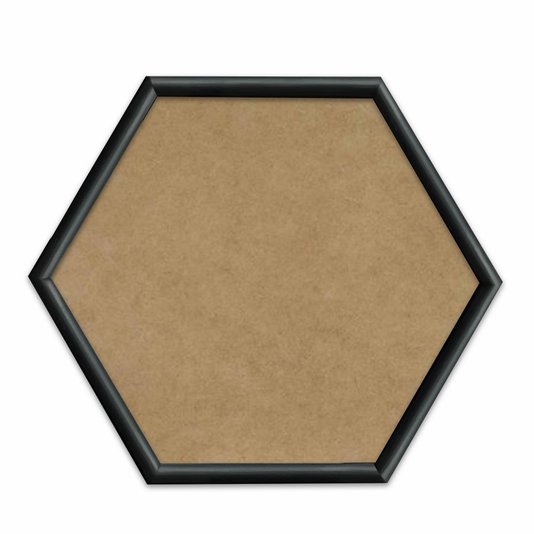 Moldura Hexagonal Abaulada Lisa Revestida para Quadros com Fundo Mdf - 2x3