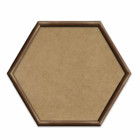 Moldura Hexagonal Abaulada Lisa Revestida para Quadros com Fundo Mdf - 2x3