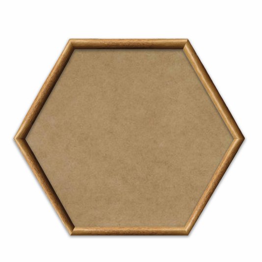 Moldura Hexagonal Abaulada Lisa Revestida para Quadros com Fundo Mdf - 2x3