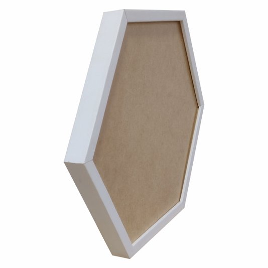 Moldura Hexagonal Caixinha para Quadros com Fundo MDF - 1,5x3