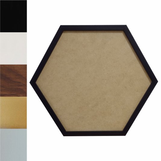Moldura Hexagonal Caixinha para Quadros com Fundo MDF - 1,5x3
