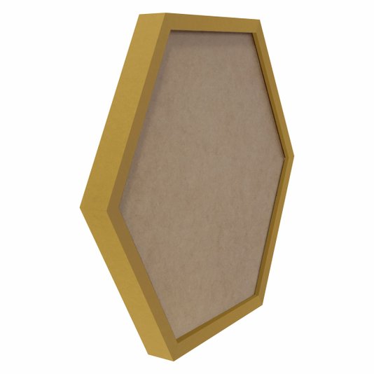 Moldura Hexagonal Caixinha para Quadros com Fundo MDF - 1,5x3