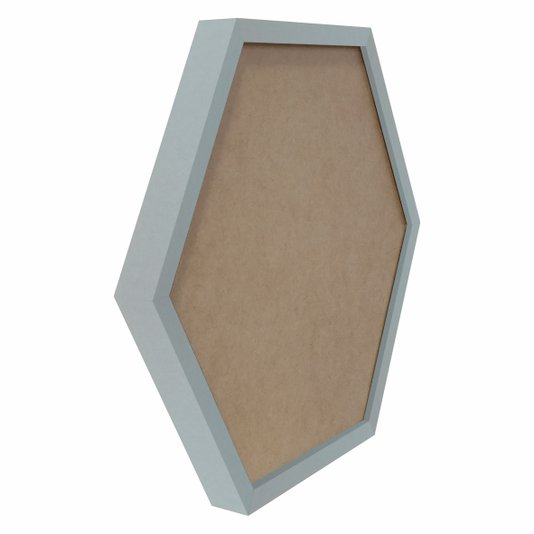 Moldura Hexagonal Caixinha para Quadros com Fundo MDF - 1,5x3