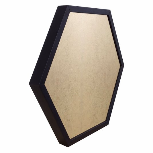 Moldura Hexagonal Caixinha para Quadros com Fundo MDF e PVC Antirreflexo - 1,5x3