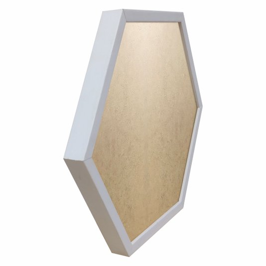 Moldura Hexagonal Caixinha para Quadros com Fundo MDF e PVC Antirreflexo - 1,5x3