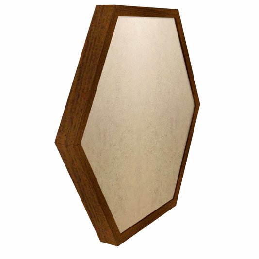 Moldura Hexagonal Caixinha para Quadros com Fundo MDF e PVC Antirreflexo - 1,5x3