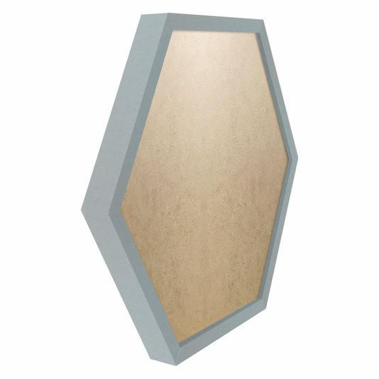 Moldura Hexagonal Caixinha para Quadros com Fundo MDF e PVC Antirreflexo - 1,5x3