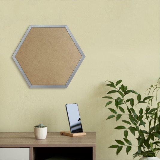 Moldura Hexagonal Caixinha para Quadros com Fundo MDF e PVC Antirreflexo - 1,5x3