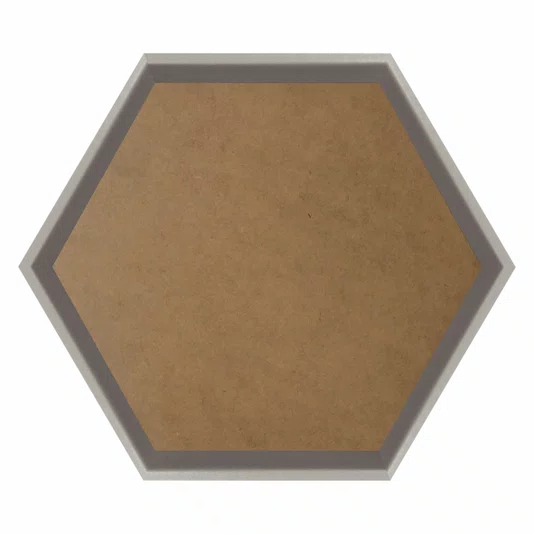 Moldura Hexagonal Chanfrada Inclinada para Quadros com Fundo MDF - 1,5x2