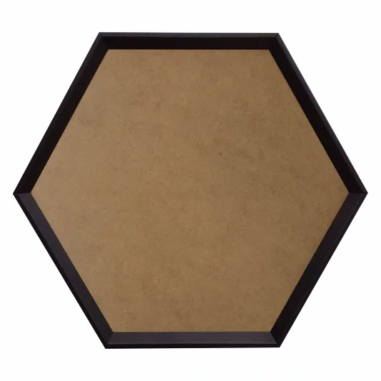 Moldura Hexagonal Chanfrada Inclinada para Quadros com Fundo MDF - 1,5x2