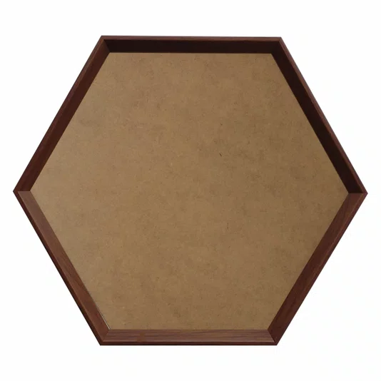 Moldura Hexagonal Chanfrada Inclinada para Quadros com Fundo MDF - 1,5x2