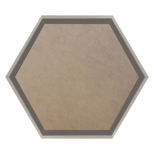 Moldura Hexagonal Chanfrada Inclinada para Quadros com Fundo MDF e PVC Antirreflexo - 1,5x2