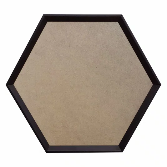 Moldura Hexagonal Chanfrada Inclinada para Quadros com Fundo MDF e PVC Antirreflexo - 1,5x2