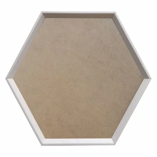 Moldura Hexagonal Chanfrada Inclinada para Quadros com Fundo MDF e PVC Antirreflexo - 1,5x2