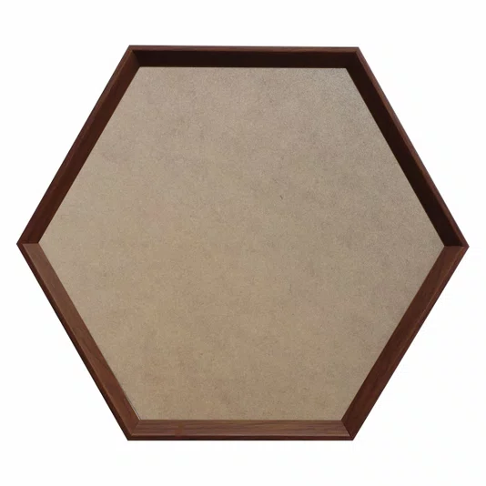 Moldura Hexagonal Chanfrada Inclinada para Quadros com Fundo MDF e PVC Antirreflexo - 1,5x2