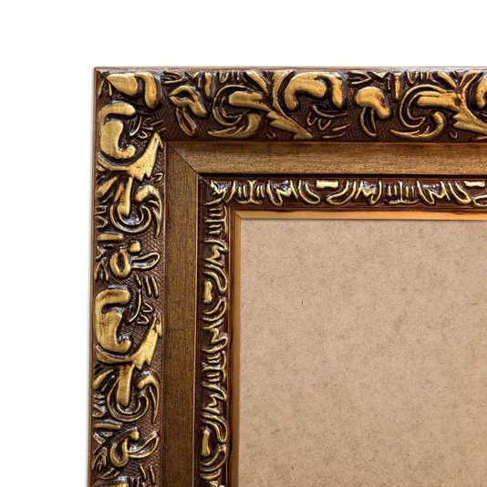Moldura Hexagonal Com Gravação De Arabescos Com Fundo MDF - 7,2x3,3