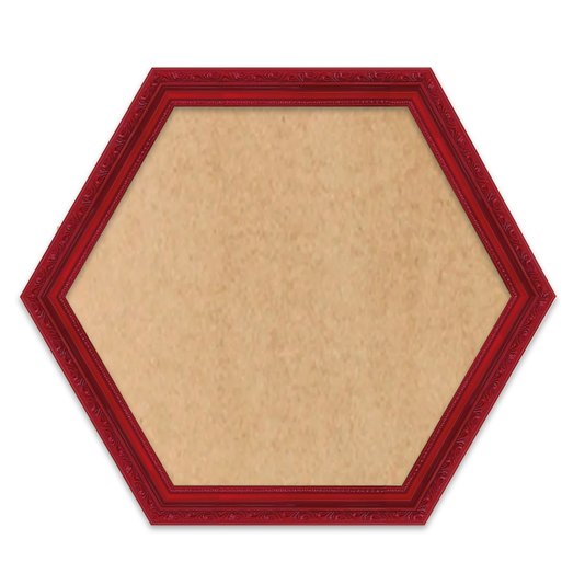 Moldura Hexagonal Com Gravação De Ornamentos Com Fundo MDF - 3,4x1,4