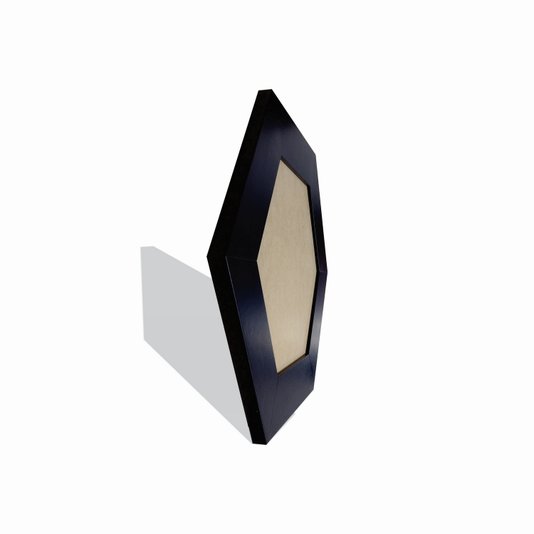 Moldura Hexagonal Larga Lisa para Quadros Revestida com Fundo MDF - 7x2