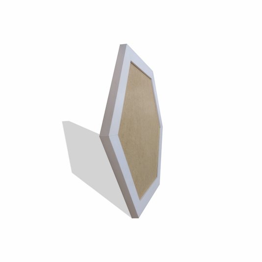 Moldura Hexagonal Lisa para Quadros Revestida com Fundo MDF - 2,8x1,5