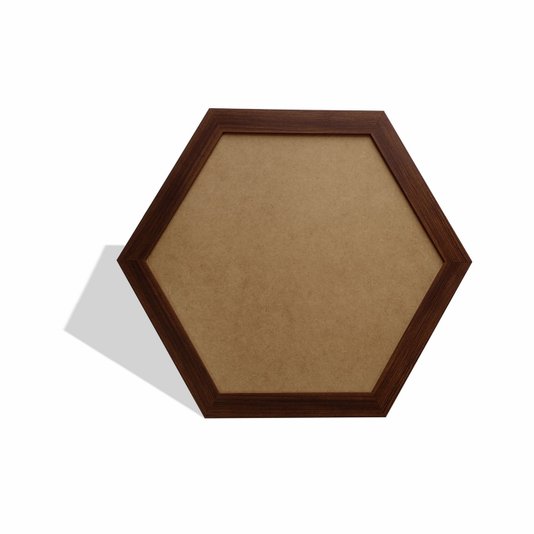 Moldura Hexagonal Lisa para Quadros Revestida com Fundo MDF - 2,8x1,5