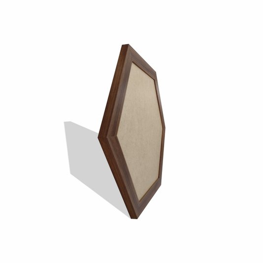 Moldura Hexagonal Lisa para Quadros Revestida com Fundo MDF - 2,8x1,5
