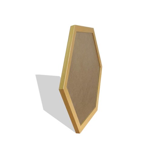 Moldura Hexagonal Lisa para Quadros Revestida com Fundo MDF - 2x1