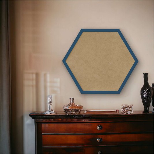 Moldura Hexagonal Lisa para Quadros Revestida com Fundo MDF - 2x1